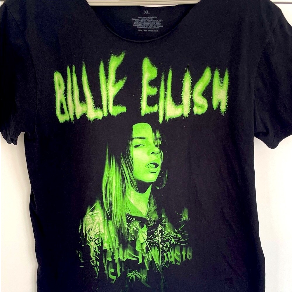 Billie Eilish Official Black Graphic T-Shirt Oversized XL - Picture 5 of 14